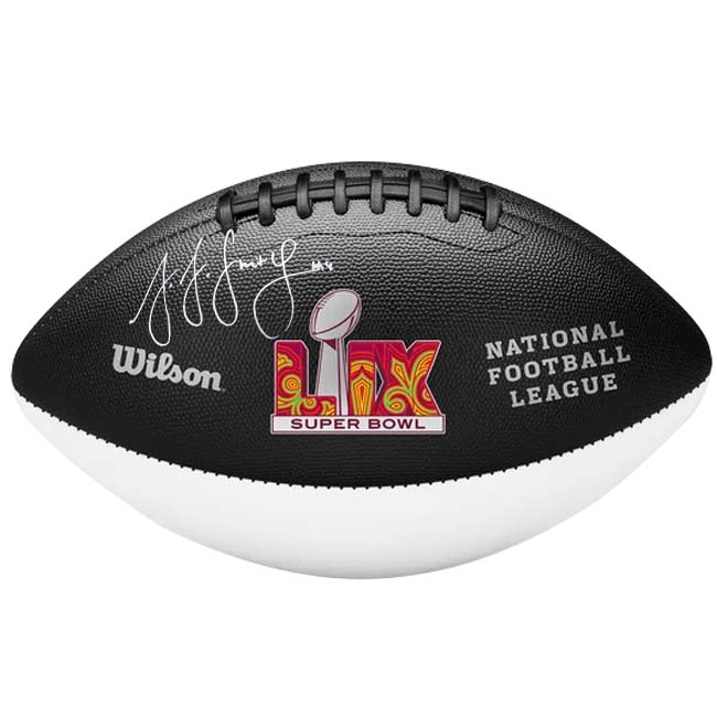Autographed Super Bowl LIX Football by JuJu, Kelce, and Mahomes